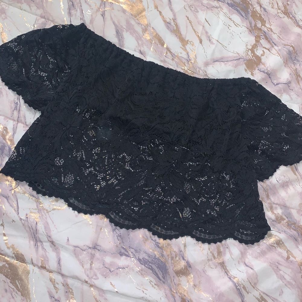 Off the shoulder lace top